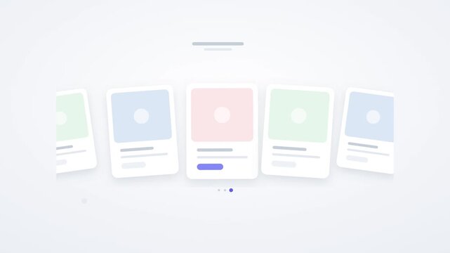 Card deck snapping between carousel positions with tilt