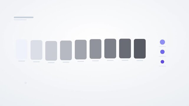 Color token ramp tiles cascading from light to deep indigo