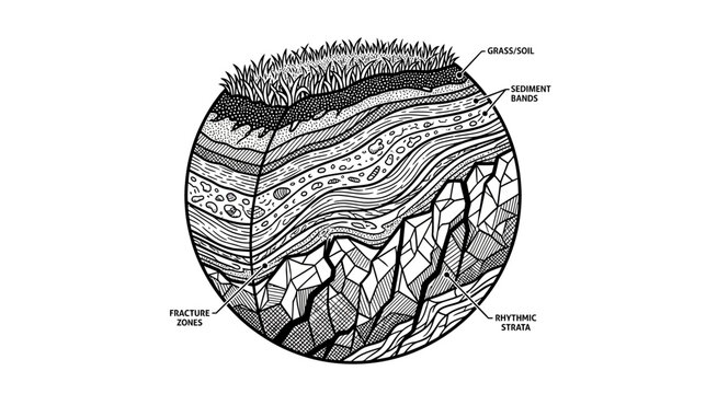 Cross Section of Earth Layers with Labels