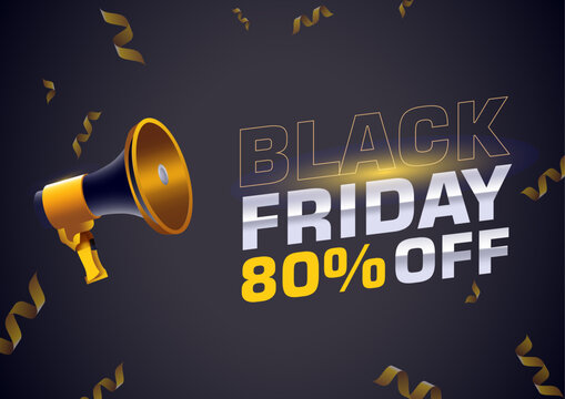 Modern flash sale promotional background for website banners and social media. Black Friday big sale headline icon, retail shopping discount offer badge, and marketing clearance flyer design.