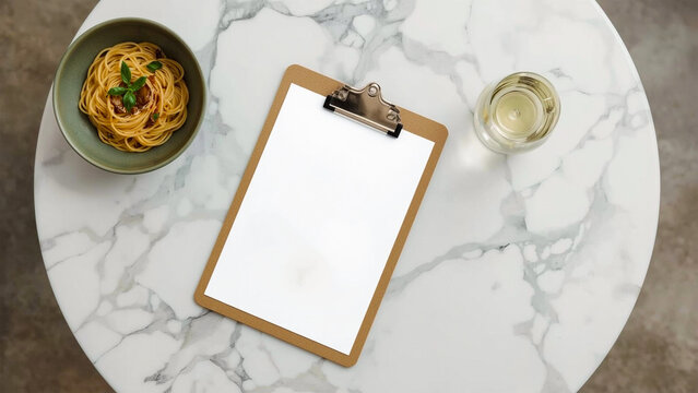 Italian restaurant menu mockup photo