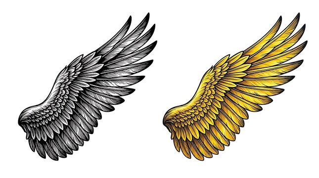 golden eagle with wings