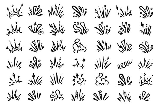 Hand Drawn Comic Burst Effects Collection