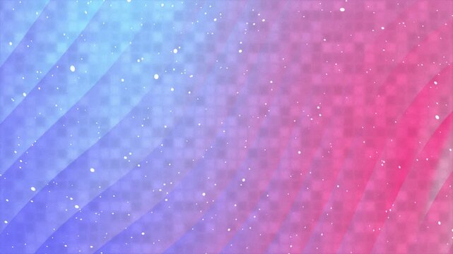 Abstract background featuring a soft gradient transition from blue to pink with subtle pixelated texture and light particles.