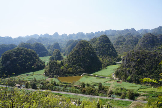 Wanfenglin (Forest of Ten Thousand Peaks) is a breathtaking national park in Xingyi, Guizhou, China. It features one of the world's most stunning karst landscapes, with nearly 20,000 cone-shaped limes