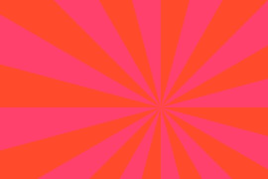 Vibrant radial sunburst pattern featuring alternating pink orange stripes.
