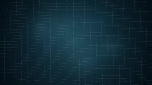 Blue grid background with glowing center, minimal technology motion