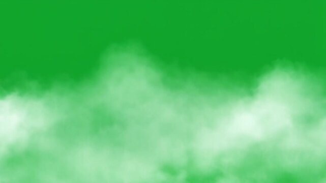 Dense White Fog Remaining Nearly Stationary on Green Screen