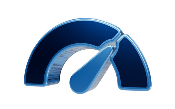 Speedometer Graphic: A sleek, blue 3D speedometer graphic with a needle pointing towards high performance, symbolizing speed, progress, and efficiency.
