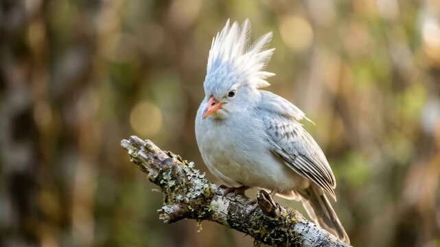 kagu close up at morning light in new caledonia rainforest video
