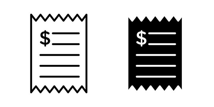 Payment receipt icon vector design series