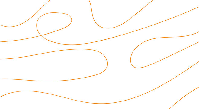 Patr&oacute;n abstracto de l&iacute;neas curvas naranjas sobre fondo blanco