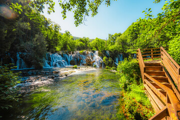 Great Una Waterfalls at Strbacki Buk, nature's power in Una National Park, Bosnia and Herzegovina. © Zedspider