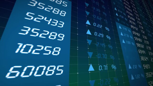 Stock market price and number changes