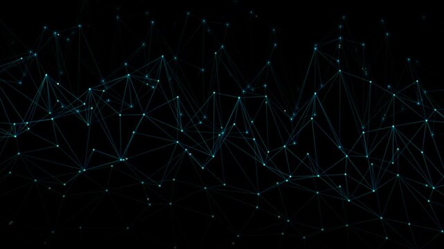 Dark Abstract Geometric Polygon Facets Loop Background