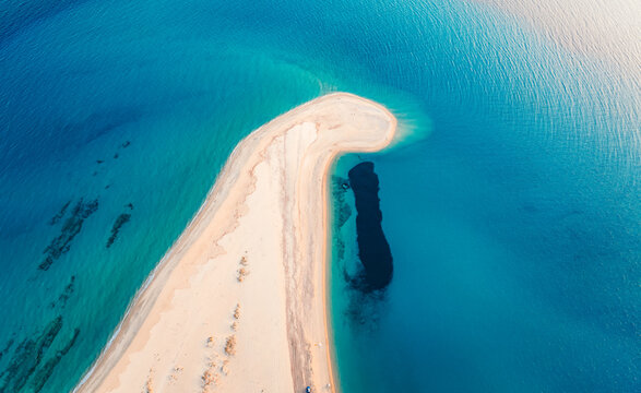 Beach on Possidi Cape on Kassandra peninsula, Halkidiki (Chalkidiki) in Greece
