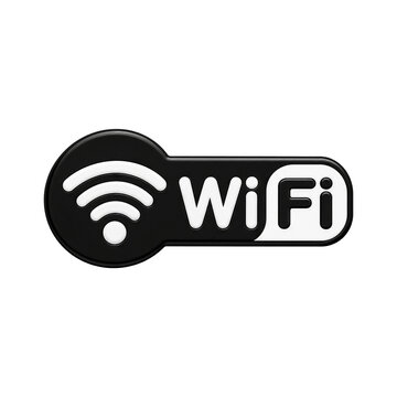 Modern WiFi Wireless Internet Connection Icon Isolated for Network Technology