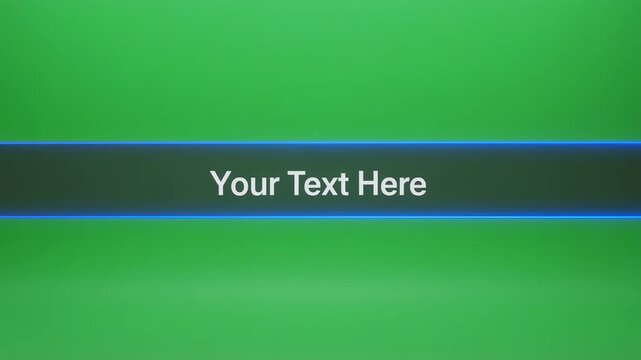 Green Screen Lower Thirds with Text Placeholders for Corporate Presentations and Broadcast Graphics