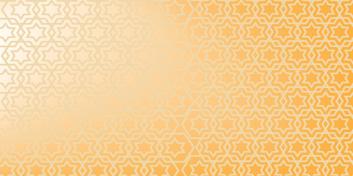 Orange Islamic background with traditional star ornament