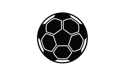 Naklejka premium Soccer ball icon, simple black style