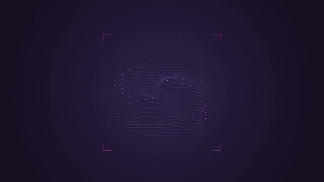 Abstract animated depth encoded across a parallax grid drawn as cool blue-white lines and shapes on a deep dark background. Seamless looping 4K motion graphics video with free space for text, ideal fo