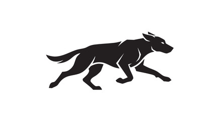 Fototapeta premium Horse Silhouette Isolated on White Background, Elegant Wild Stallion Animal Profile for Nature, Wildlife, Equestrian and Minimalist Design Concepts