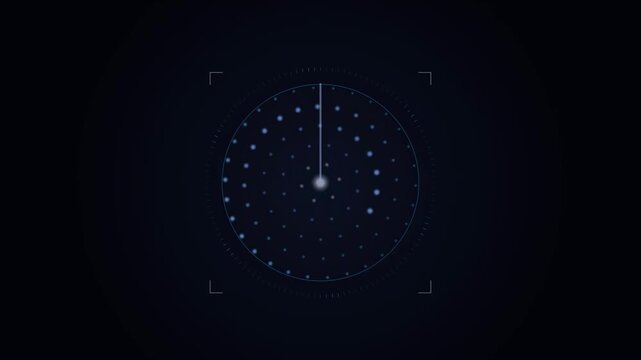 Abstract animated crystal diffraction pattern forming drawn as cool blue-white lines and shapes on a deep dark background. Seamless looping 4K motion graphics video with free space for text, ideal for