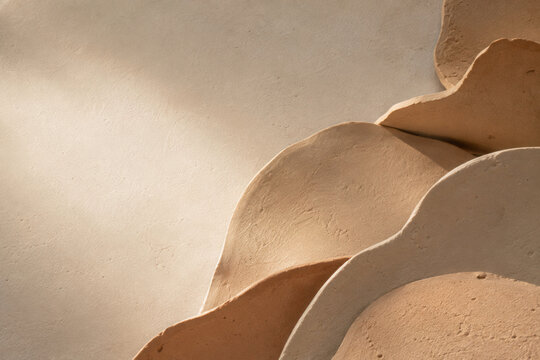Soft, warm tones dominate this minimalist composition