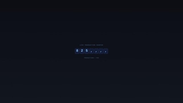 Dynamic motion video of digital loading bar with progress indicator in dark background.