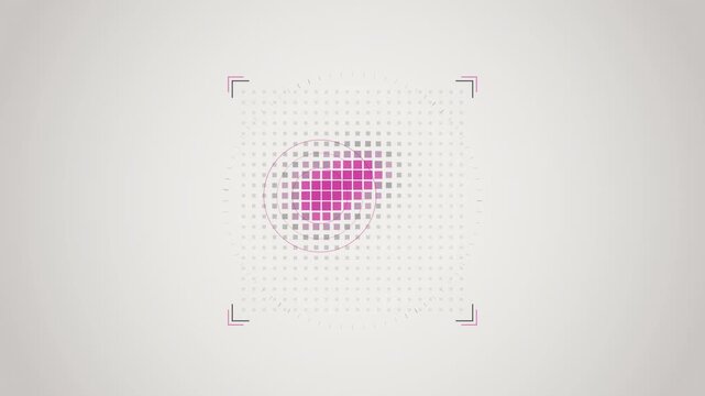 Abstract animated pressure distribution shown as a heatmap drawn as violet and blue lines and shapes on a bright, clean light background. Seamless looping 4K motion graphics video with free space for 