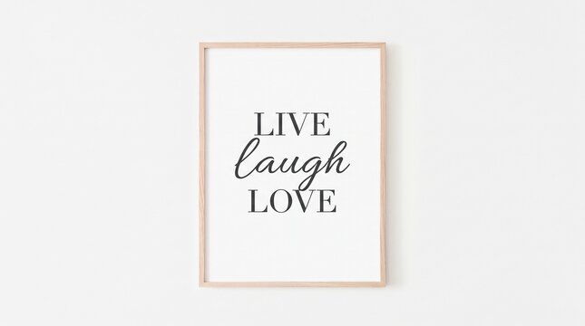 Live Laugh Love Inspirational Quote Framed Art.