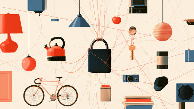 Connected household items and bicycle