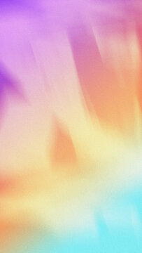 Abstract colorful gradient background soft blurred design, Purple pink orange yellow cyan vibrant pastel colors, Dreamy ethereal glowing smooth texture fluid motion, Modern artistic luminous grained