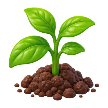 Vibrant green seedling emerging from rich brown soil, symbolizing growth