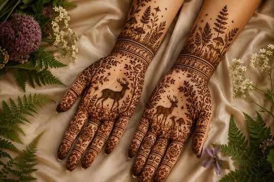 Deer Motif Mehndi