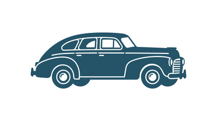 Fototapeta premium Classic Car Text Banner with Retro Style