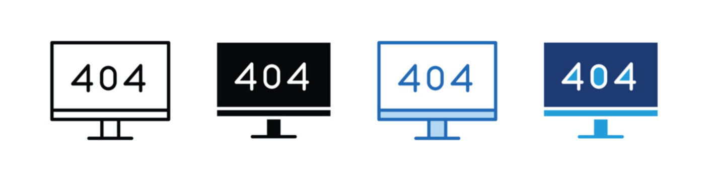 Error 404  Icon Collection With Multiple Styles