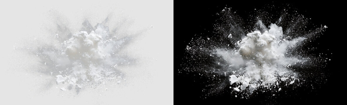 White Holi Powder Blast PNG