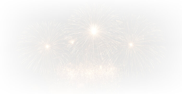 Bright Gold Firework Explosion Overlay PNG