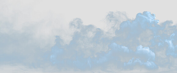 Blue Smoke Cloud on Transparent Background PNG © TeTi