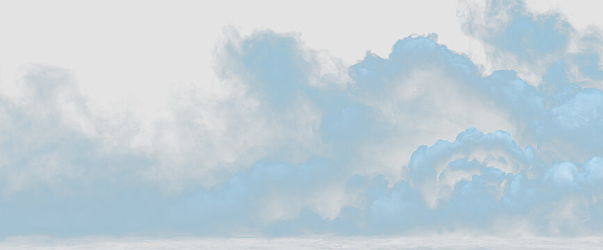 Blue Mist Cloud with Atmospheric Depth PNG