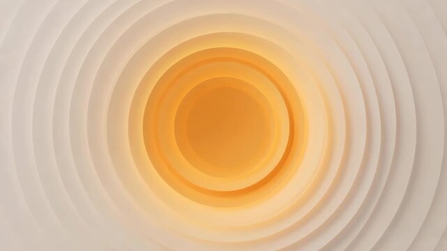 Concentric circular layers in warm gradient style on soft neutral background, symbolizing harmony and balance