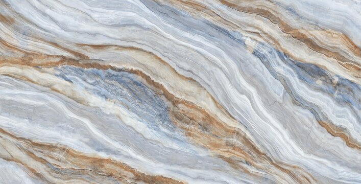 Blue Gray and Gold Luxury Stone Marble Texture, Premium Natural Stone Background