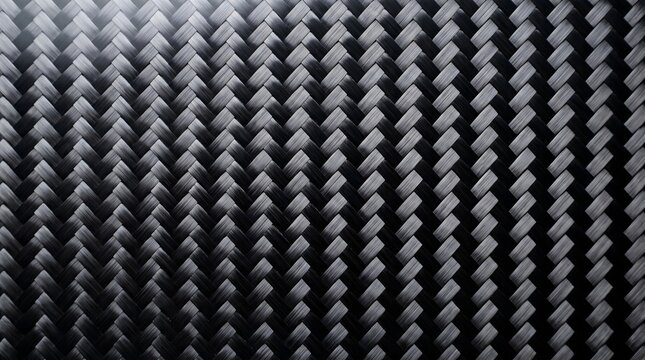 Black carbon fiber weave texture background showing detailed interlaced pattern macro photography industrial material