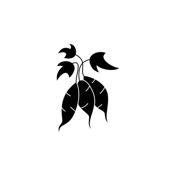 This is a minimalist vector illustration of a Sweet Potatoes icon, featuring a simple, clean, and solid glyph style. The icon can be used as a symbol, sign, or logo.