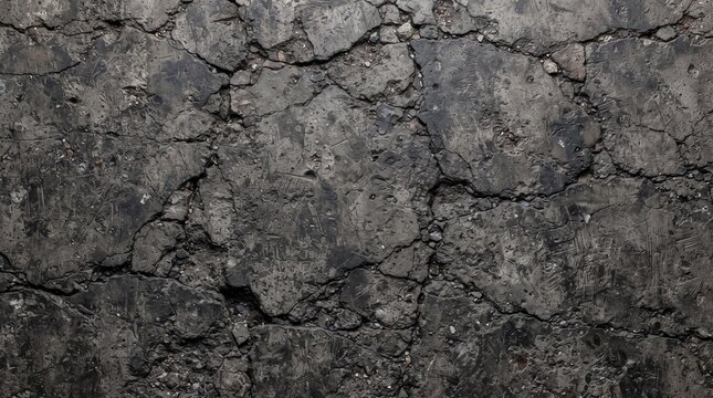 Weathered industrial concrete floor with crack and chip for urban grunge texture background