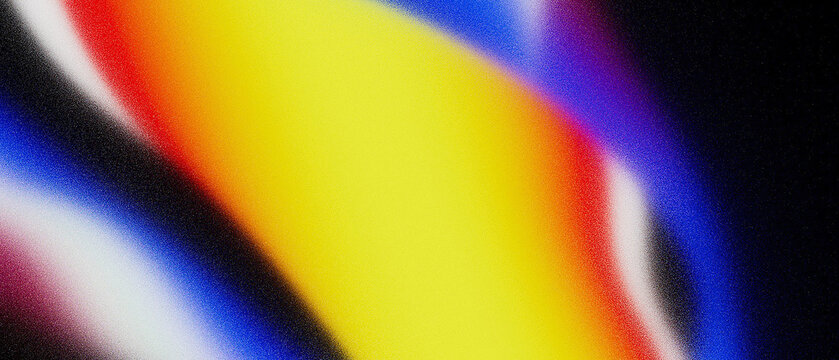 Grainy Abstract Background with Yellow Sunburst and Blue Gradient