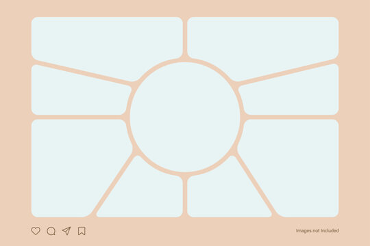 Social media collage layout template