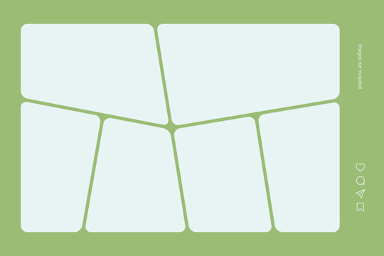 Social media collage layout template