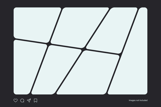 Social media collage layout template